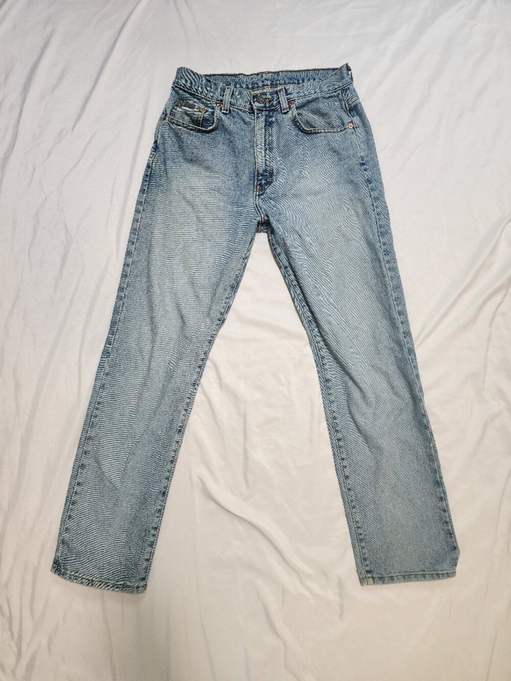 Vintage 90s Calvin Klein Jeans Size 9 Light Wash High Rise Straight Leg